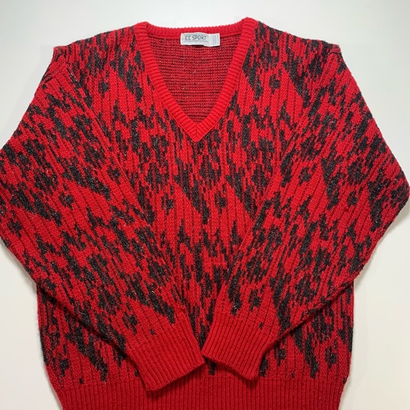 Vintage 80's CC Sport V-neck sweater size Large. - Picture 1 of 8